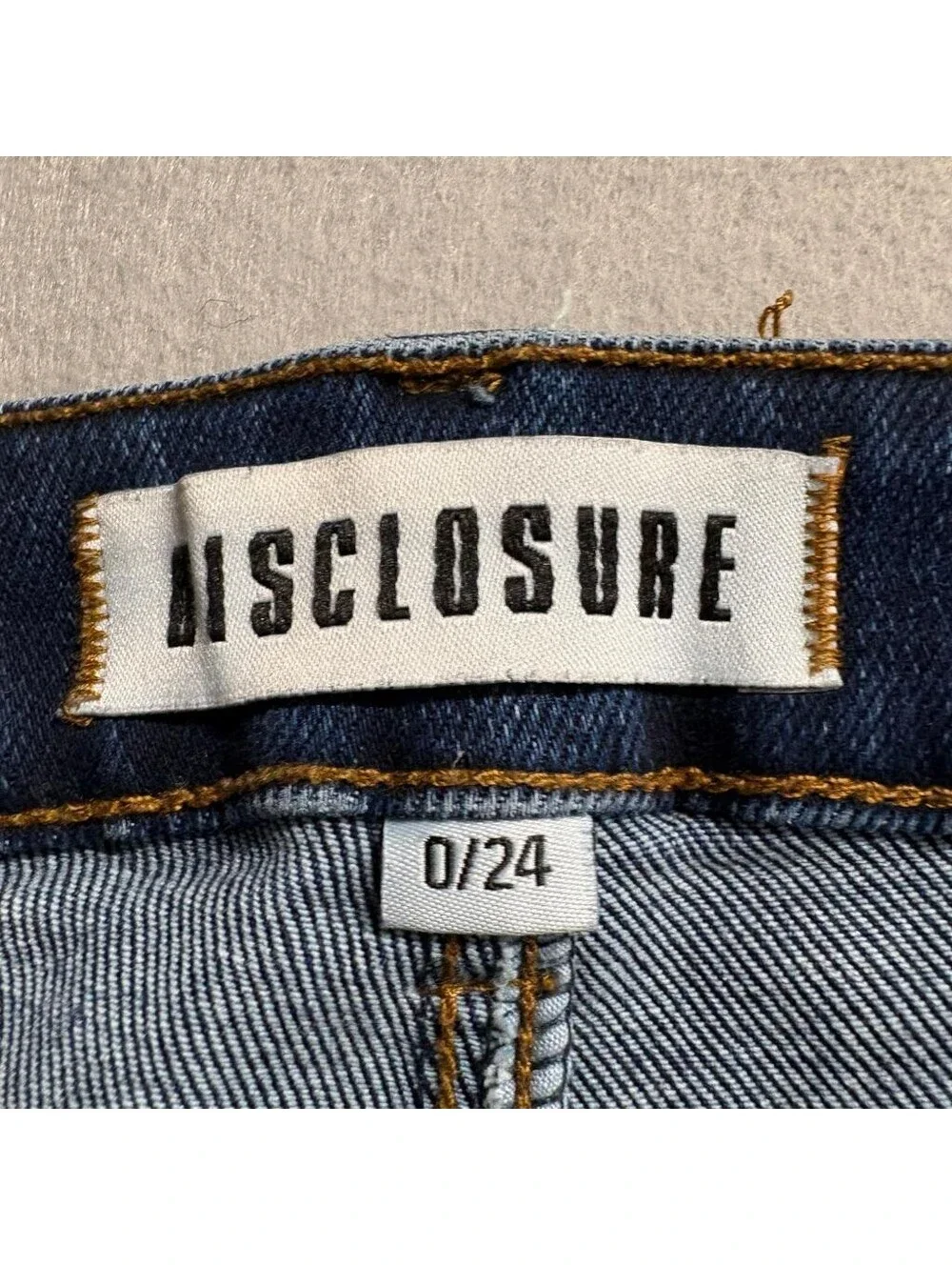 Disclosure Flare Jeans Womens Size 0/24 Blue Denim Stretch Mid Rise